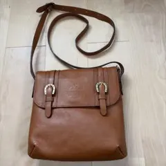 ★ダコタ　ブラウンレザーショルダーバッグ