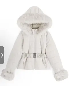 GRL ベルト付きファー中綿ダウンジャケット[kd36]