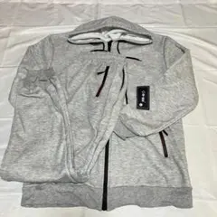 【新品】メンズ XL 裏起毛 スウェット 上下 セットアップ グレー 灰色のサムネイル