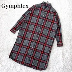 ジムフレックス ロングネルシャツワンピース チェック柄 マルチカラー 14