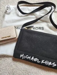 MICHAEL KORS ブラックショルダーバッグ&財布♪２点セット