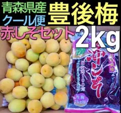 17.青森県産　豊後梅　L.2Lサイズ 箱込み約2.3kg 赤しそセット