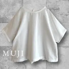 ★送料込み★無印良品　MUJI　ヘンプコットン半袖ブラウス♪のサムネイル