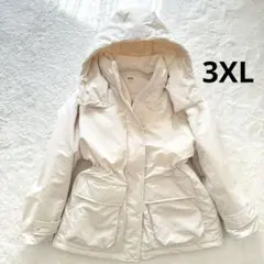 美品✨ UNIQLO ハイブリッドダウンコート レディース アイボリー ゆったり