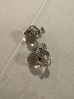 クリア アクリル ビーズ イヤリング　未使用　ハンドメイド