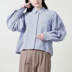 アンヌークanuke Highcount Over Shirts アイスブルー - メルカリ