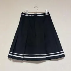 ランバンスポール　LANVIN SPORT プリーツフレアスカート　黒　ゴルフ