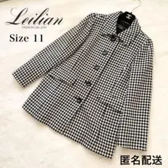 Leilian レリアン 上品 キレイめ 暖か 千鳥格子 コートジャケット L