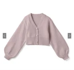 GRL ビジューボタンショート丈ニットカーディガン[dr444]