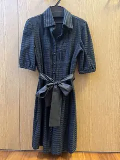 TO BE CHIC ネイビーストライプ シャツチュニックMのサムネイル
