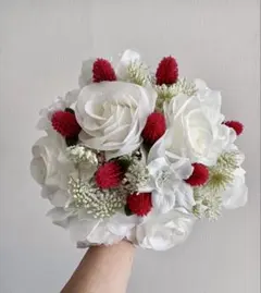 結婚式 ブライダル ブーケ 造花 韓国風 ショートケーキブーケ