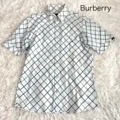 BURBERRY ブラックレーベル　半袖シャツ　襟付き　格子柄のサムネイル
