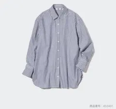 UNIQLO コットンストライプシャツ L
