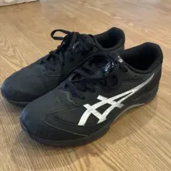 アシックスレーザービームジュニアスニーカー24.5cm【ブラック】