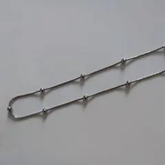 シルバー ボール ステンレスネックレス