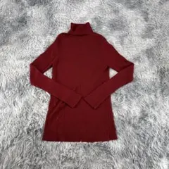 《UNIQLO》ユニクロ　ニット　タートルネック　リブ編み　大きめサイズ