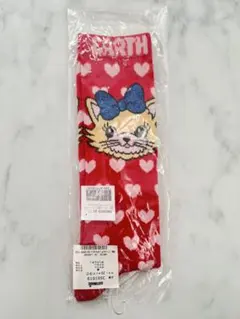 EARTHMAGIC ピンキー　ハート柄 ハイソックス 19-21cm 新品