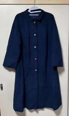 【イタリア製】Alcantara スエード調 コート ネイビー メンズ 上品