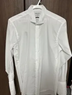 結婚式白セット！ウイングカラーシャツ2枚、白革靴、サスペンダー、手袋、申又