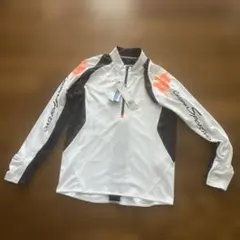【新品タグ付】Kappa カッパ ハーフジップ 長袖シャツ M ホワイト吸汗速乾のサムネイル