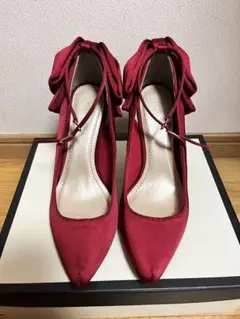 ロイヤルパーティー　ハイヒールパンプス　リボンパンプス　23.5のサムネイル