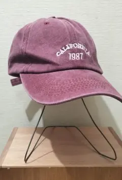 カリフォルニア 1987 ベースボールキャップ ワインレッド