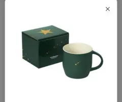 STARBUCKS ダークグリーン マグ 星デザイン　スタバ
