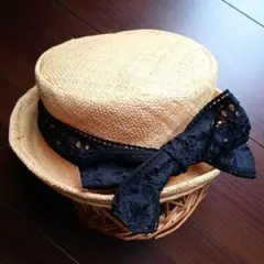 希少·難あり！CHANEL ヴィンテージストローハット パリ・カンボン本店