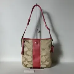 2510-470｜コーチ シグネチャー ショルダーバッグ ピンク