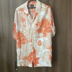 H&M オレンジ花柄 半袖シャツ EUR XL