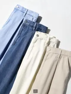 UNIQLOドレープデニムタックパンツ