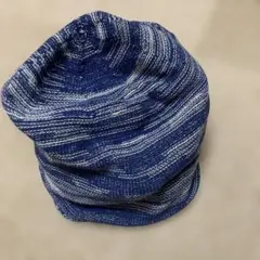 青ニット帽（白ライン）