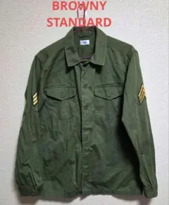BROWNY STANDARD ミリタリーシャツ　中古　ややシワあり