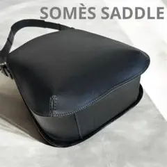 美品✨SOMES SADDLE 本革 シボレザー ハンドバッグ ブラック 日本製 