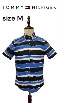 Tommy Hilfiger 半袖シャツ Mサイズ ストライプ柄