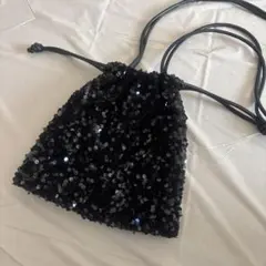 スパンコールショルダーバック　zara