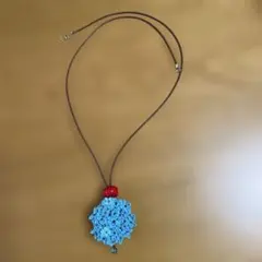 ハンドメイド つまみ細工 ネックレス 花