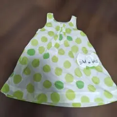 KPニットプランナー リバーシブルワンピース ドット猫ちゃんポケット
