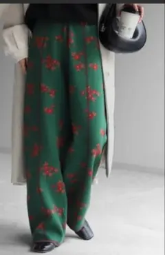 花柄ジャカードパンツ