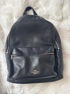 COACH ブラックレザー リュック