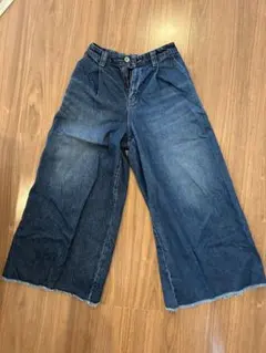 JEANASIS ダークブルー ワイドパンツ Fサイズ