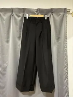 22FW “VERSACE” extra drape wide slacks - メルカリ