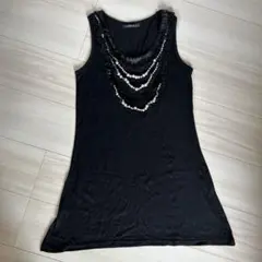 INGNI ブラック ノースリーブチュニック