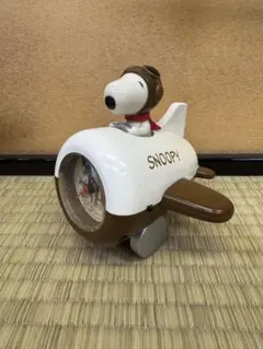 希少✨ スヌーピー　SNOOPY 目覚まし時計　置き時計　飛行機　置物　オブジェ 希少✨ スヌーピー SNOOPY 目覚まし時計 置き時計 飛行機 置物