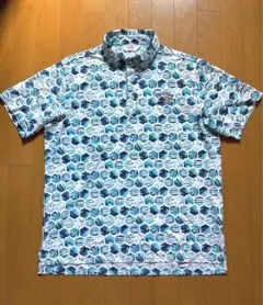 カッター&バックハニカムブロック半袖シャツLL
