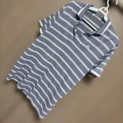 BALLY　BLUE COTTON ポロシャツ　boarderのサムネイル