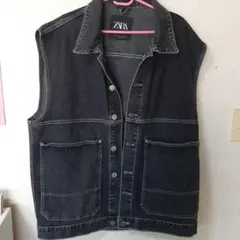 ZARA ブラック デニムベスト