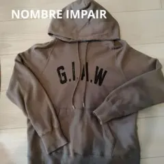 NOMBRE IMPAIR ロゴプリント パーカー ブラウン
