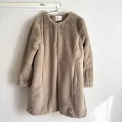 【美品】Discoat ベージュ ファーコート フリーサイズ