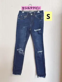 セシルマクビーデニムパンツS ダメージジーンズレディース　ジーパンレディースS